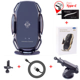 Two-Point Smart Induction Wireless Charger Car Mount 10W Fast Charge Holder for Samusng S10/10+/9/8 Note9 Iphone XS XR XS MAX Qi