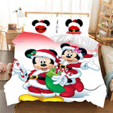 Mickey Minnie Christmas Santa Claus Bedding Set Duvet Cover Children Bed Set Queen King Siz Gift   Nightmare Before Christmas