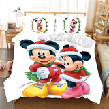 Mickey Minnie Christmas Santa Claus Bedding Set Duvet Cover Children Bed Set Queen King Siz Gift   Nightmare Before Christmas