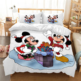 Mickey Minnie Christmas Santa Claus Bedding Set Duvet Cover Children Bed Set Queen King Siz Gift   Nightmare Before Christmas