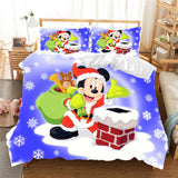 Mickey Minnie Christmas Santa Claus Bedding Set Duvet Cover Children Bed Set Queen King Siz Gift   Nightmare Before Christmas