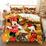 Mickey Minnie Christmas Santa Claus Bedding Set Duvet Cover Children Bed Set Queen King Siz Gift   Nightmare Before Christmas