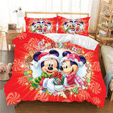 Mickey Minnie Christmas Santa Claus Bedding Set Duvet Cover Children Bed Set Queen King Siz Gift   Nightmare Before Christmas