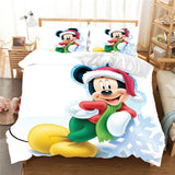 Mickey Minnie Christmas Santa Claus Bedding Set Duvet Cover Children Bed Set Queen King Siz Gift   Nightmare Before Christmas