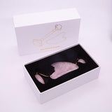 Rose Quartz Roller Set Anti Aging Obsidian Facial Massager Natural Green Jade Face Lifting Roller Amethyst Guasha Board Kit Box
