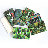 6Pcs Thank You Cards with Matching Envelopes Romantic Floral  Leaf 6 Styles Party Festive