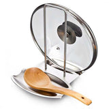 Kitchen Stainless Steel Pan Pot Rack Lid Rest Stand Spoon Holder Storage Rack  Applicance Cover The Goods For Organizer Rack50