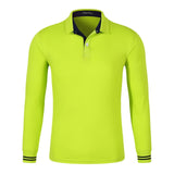 Fall Breathable Cotton Slim Polo Shirt Men Long Sleeve Fashion Collar Fitness Solid Male Golf Solid Color Workwear Customization