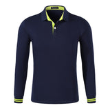 Fall Breathable Cotton Slim Polo Shirt Men Long Sleeve Fashion Collar Fitness Solid Male Golf Solid Color Workwear Customization