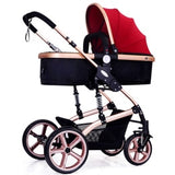 Stroller high landscape stroller can sit reclining stroller folding shock absorber trolley light baby stroller