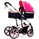 Stroller high landscape stroller can sit reclining stroller folding shock absorber trolley light baby stroller
