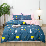 Solstice Home Textile Cartoon Polar bear Bedding Sets Children's Beddingset Bed Linen Duvet Cover Bed Sheet Pillowcase/bed Sets