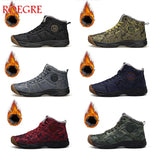Hot Sale Winter Unisex Casual Snow Boots Men Waterproof Ankle Boots Flat Slip-Resistant Fashion Man Winter Warm Shoes Big Size