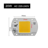Integrated Smart IC Driver LED COB Chips High luminous flux IP65 20W 30W 50W AC110V 220-240V For DIY LED Floodlight Spotlight