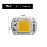 Integrated Smart IC Driver LED COB Chips High luminous flux IP65 20W 30W 50W AC110V 220-240V For DIY LED Floodlight Spotlight