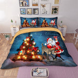 Christmas series Santa Claus Xmas printed Duvet / Quilt Cover set HD printed bed linens set queen twin bedding set 3pcs