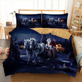 Christmas series Santa Claus Xmas printed Duvet / Quilt Cover set HD printed bed linens set queen twin bedding set 3pcs