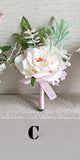 YO CHO White Silk Rose Wrist Corsage for Guests