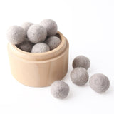 20pc 20mm Christmas Wool Felt Ball Wool Pom Poms Safe And Soothe Gumball Beads DIY Craft Round Wool Felt Balls Make Ring Rattle