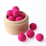 20pc 20mm Christmas Wool Felt Ball Wool Pom Poms Safe And Soothe Gumball Beads DIY Craft Round Wool Felt Balls Make Ring Rattle