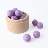 20pc 20mm Christmas Wool Felt Ball Wool Pom Poms Safe And Soothe Gumball Beads DIY Craft Round Wool Felt Balls Make Ring Rattle