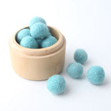 20pc 20mm Christmas Wool Felt Ball Wool Pom Poms Safe And Soothe Gumball Beads DIY Craft Round Wool Felt Balls Make Ring Rattle