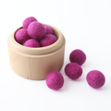 20pc 20mm Christmas Wool Felt Ball Wool Pom Poms Safe And Soothe Gumball Beads DIY Craft Round Wool Felt Balls Make Ring Rattle