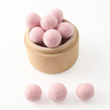 20pc 20mm Christmas Wool Felt Ball Wool Pom Poms Safe And Soothe Gumball Beads DIY Craft Round Wool Felt Balls Make Ring Rattle