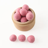 20pc 20mm Christmas Wool Felt Ball Wool Pom Poms Safe And Soothe Gumball Beads DIY Craft Round Wool Felt Balls Make Ring Rattle