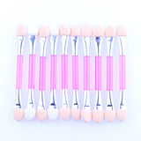 10pcs/set Eyeshadow Applicator Brush Sponge single head Tipped Oval Make Up Supplies Portable Makeup Tools Set