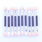 10pcs/set Eyeshadow Applicator Brush Sponge single head Tipped Oval Make Up Supplies Portable Makeup Tools Set