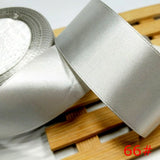 HL 5 meters 15/20/25/40/50mm  Solid Color Satin Ribbons Wedding Decorative Gift Box Wrapping Belt DIY Crafts