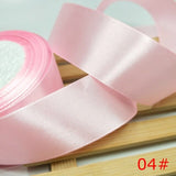 HL 5 meters 15/20/25/40/50mm  Solid Color Satin Ribbons Wedding Decorative Gift Box Wrapping Belt DIY Crafts