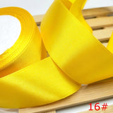 HL 5 meters 15/20/25/40/50mm  Solid Color Satin Ribbons Wedding Decorative Gift Box Wrapping Belt DIY Crafts