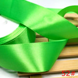 HL 5 meters 15/20/25/40/50mm  Solid Color Satin Ribbons Wedding Decorative Gift Box Wrapping Belt DIY Crafts