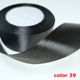 HL 5 meters 15/20/25/40/50mm  Solid Color Satin Ribbons Wedding Decorative Gift Box Wrapping Belt DIY Crafts