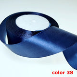 HL 5 meters 15/20/25/40/50mm  Solid Color Satin Ribbons Wedding Decorative Gift Box Wrapping Belt DIY Crafts