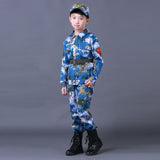 3PCs New Halloween Fancy Kids Army Soldier Cosplay Costumes Military Uniform Boys Camouflage Combat Training Jackets 100-180cm