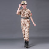 3PCs New Halloween Fancy Kids Army Soldier Cosplay Costumes Military Uniform Boys Camouflage Combat Training Jackets 100-180cm
