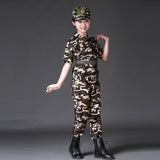 3PCs New Halloween Fancy Kids Army Soldier Cosplay Costumes Military Uniform Boys Camouflage Combat Training Jackets 100-180cm