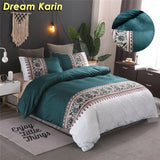 Simple Duvet Cover Set Floral Printing Bedding Set Cotton Bed Linens Quilt Covers Sets Queen King Size BedClothes(No Bed Sheet)