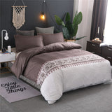 Simple Duvet Cover Set Floral Printing Bedding Set Cotton Bed Linens Quilt Covers Sets Queen King Size BedClothes(No Bed Sheet)