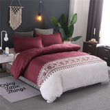 Simple Duvet Cover Set Floral Printing Bedding Set Cotton Bed Linens Quilt Covers Sets Queen King Size BedClothes(No Bed Sheet)