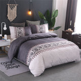 Simple Duvet Cover Set Floral Printing Bedding Set Cotton Bed Linens Quilt Covers Sets Queen King Size BedClothes(No Bed Sheet)