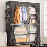Modern Minimalist Cloth Wardrobe DIY Assembly Steel Pipe Reinforced Storage Cabinet Folding Cloth Cabinet Bedroom Furniture