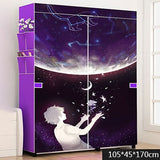 Modern Minimalist Cloth Wardrobe DIY Assembly Steel Pipe Reinforced Storage Cabinet Folding Cloth Cabinet Bedroom Furniture