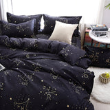 Classic Red Christmas Snowflake Bedding Set Unicorn Bed Linen Duvet Cover Flat Sheet Pillowcase Sets Queen King Twin Full Size