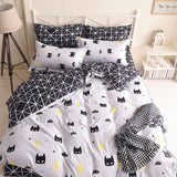 Classic Red Christmas Snowflake Bedding Set Unicorn Bed Linen Duvet Cover Flat Sheet Pillowcase Sets Queen King Twin Full Size