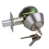 Home Door Gate Single Cylinder Deadbolt Chrome Stainless Steel Dead Bolt Door Lock