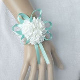 Wedding Wrist Corsage Bracelet Flowers Wedding Bracelet Bridesmaid Sisters Hand Flowers Ribbon Roses Artificial Wedding Planner